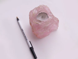Rose Quartz Candle Holder