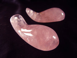 Rose Quartz Massage Tool - Handheld Design - 2 Flats (36pcs)