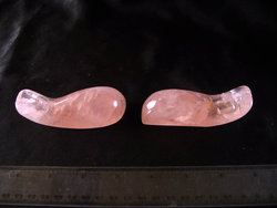Rose Quartz Massage Tool - Handheld Design - 2 Flats (36pcs)