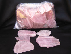 Rose Quartz Polished One Face 44lb (8 Bags)