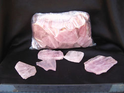Rose Quartz Polished One Face 44lb (8 Bags)