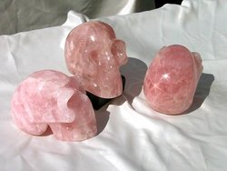 Rose Quartz Skull Large