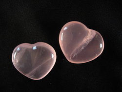 Rose Quartz, Hearts, (20 grams) Regular Quality