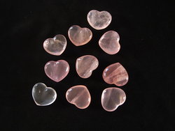 Rose Quartz, Hearts, (20 grams) Regular Quality 1 flat (24pcs)