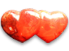 Carnelian Double Heart - 2 Flats (48pcs)
