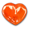 Carnelian Small Jewellery Heart - 10pcs