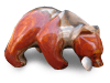 Desert Jasper Bear Eating Fish