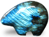 Labradorite Fetish Bear Carving