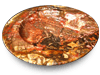 Petrified Wood Plate Fancy Base - 12 inch - 1.80Kg