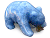 Blue Calcite Bear Eating Fish