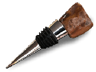Petrified Wood Bottle Stopper - Polished Top