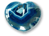 Blue Agate Heart - Large - 7-8 inch