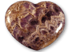 Banded Amethyst Hearts Large 7-8 inch