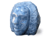 Blue Calcite Face