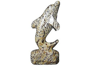 Zebradorite Large Curl-Tail Dolphin