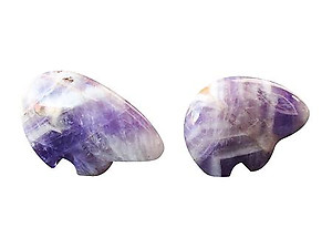 Banded Amethyst Fetish Bears