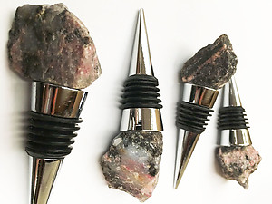 Rough Rhodonite Bottle Stopper