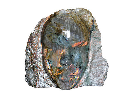 Fire Labradorite Face