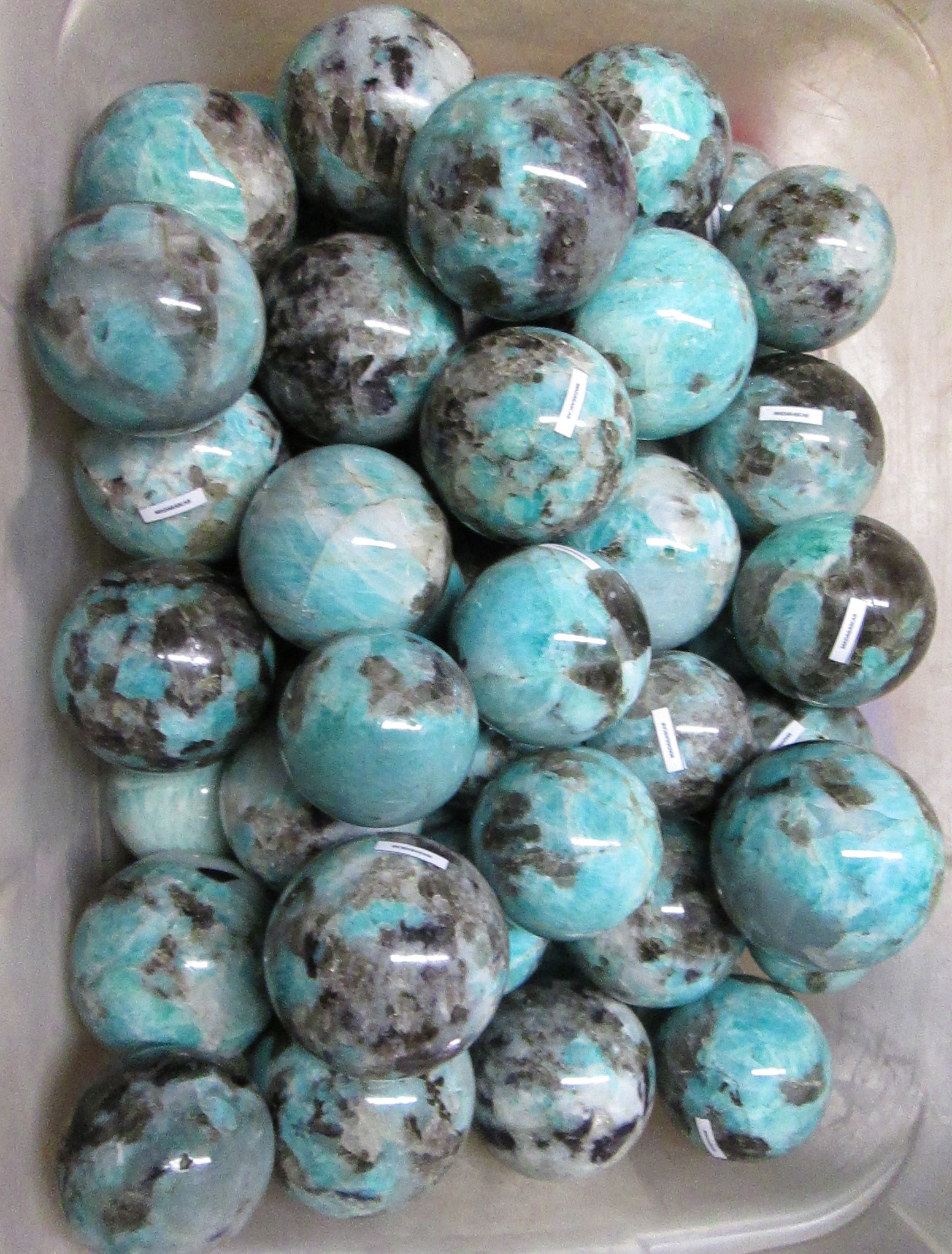 Wholesale Amazonite Spheres 40-60 mm