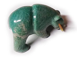 Amazonite Bear Eating Fish