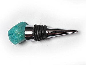 Amazonite Bottle Stoppers - Polished Top