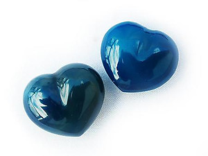 Blue Agate Jewelry Heart