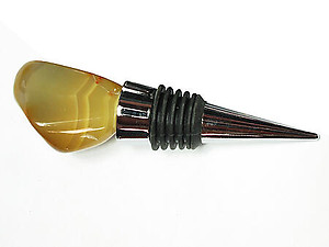 Carnelian Bottle Stopper - Polished Top