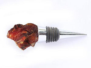 Carnelian Bottle Stoppers - Rough Top