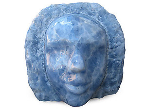 Blue Calcite Face