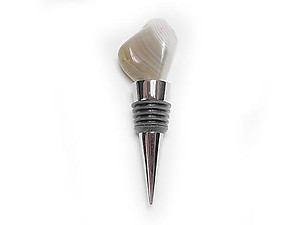 Agate Bottle Stopper - Polished Top