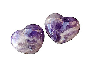 Banded Amethyst Large Decorative Heart