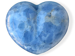 Blue Calcite Hearts 6 inch