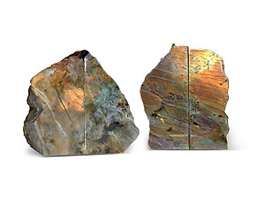 Fire Labradorite Bookends