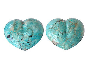 Amazonite Large Hearts 7-8 inch