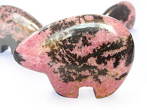 Rhodonite Fetish Bears