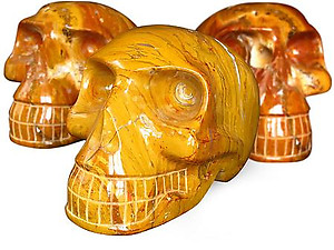 Yellow Jasper Skulls