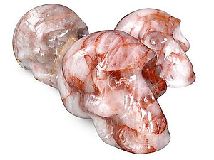 Fire Quartz Skulls