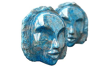 Apatite Face Carvings