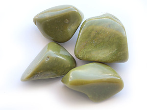 30-45 mm Green Opal Tumbled Stones