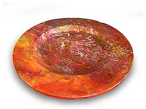 Red Jasper Plates - Fancy Base - 12inch