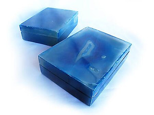 Blue Agate Jewelry Boxes