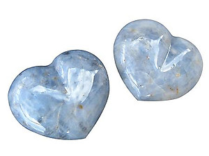 Blue Quartz Decorative Hearts