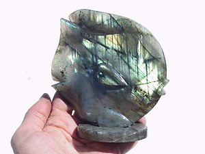 Labradorite Sun Fish Carving