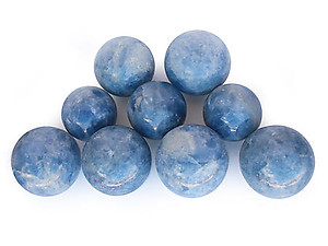 Blue Calcite Spheres 70-80 mm