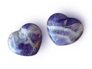 Banded Amethyst Jewelry Heart