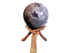 Amethyst Banded Large Sphere - 27 cm