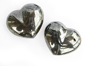 Hematite Decorative Gemstone Heart Carvings