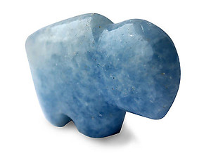 Blue Calcite Fetish Buffalo Carvings