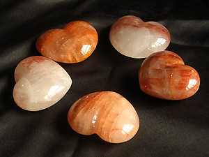 Fire Quartz Large Decorative Hearts