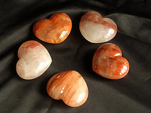 Fire Quartz Large Decorative Hearts